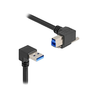 USB kabel DELOCK USB-A na USB-B 5 Gbps (1m, 90° kutni konektori, M2 vijak)