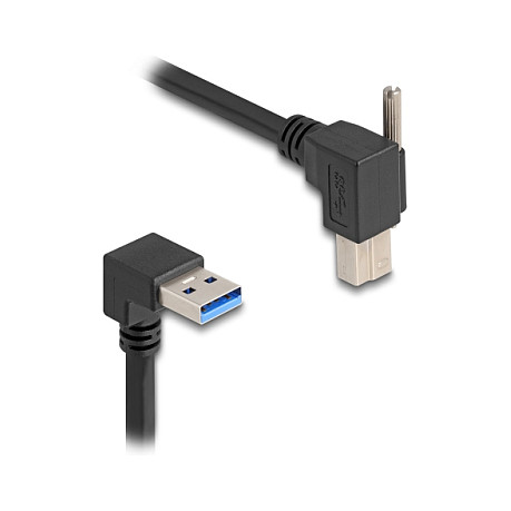 USB kabel DELOCK USB-A na USB-B 5 Gbps (1m, 90° kutni konektori, M2 vijak)-2