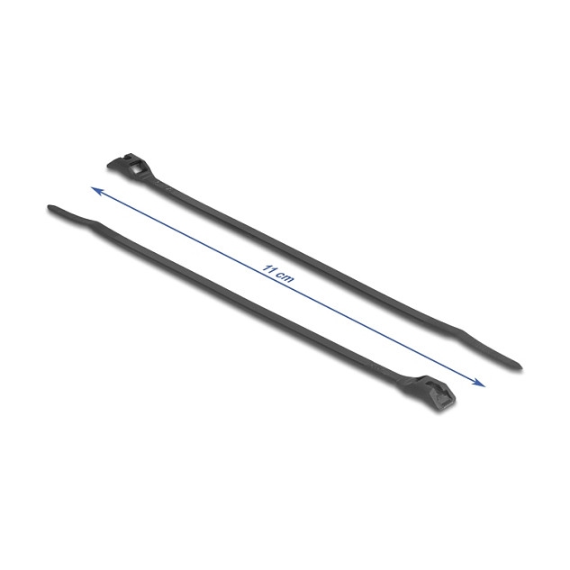 Vezice za kablove DELOCK s ravnom glavom (110 x 2.5 mm, 100 kom) crne-1