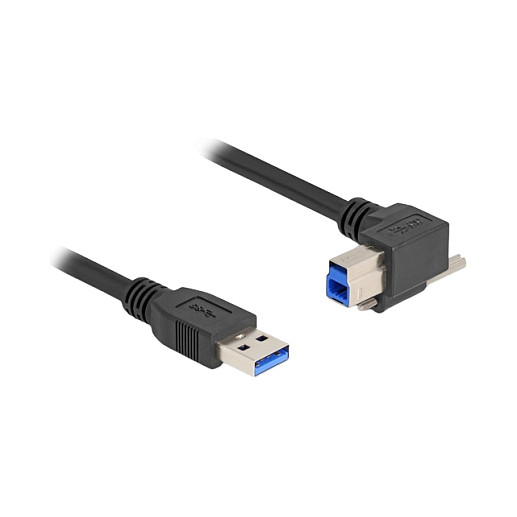 USB kabel DELOCK 80484 (USB-A na USB-B, 5 Gbps, 90° kutni s vijkom, 1 m)