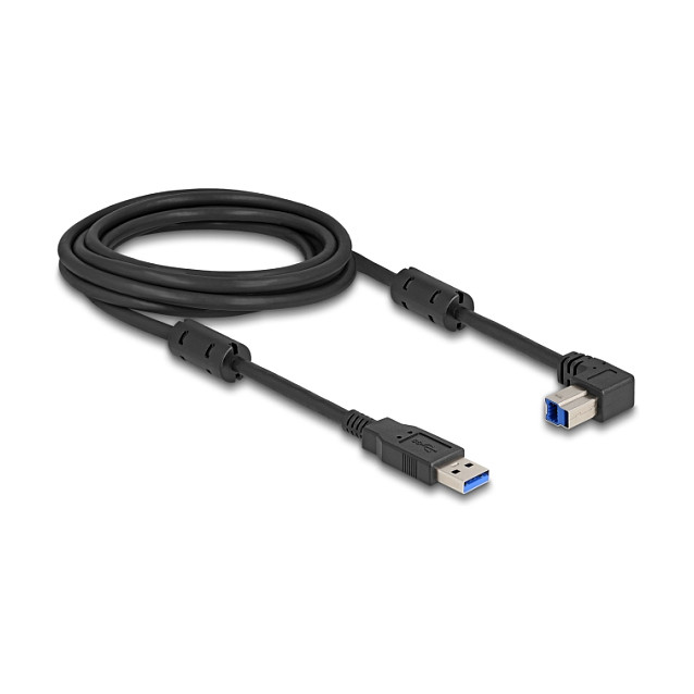 USB kabel DELOCK 81114 (USB-A na USB-B, 5 Gbps, 90° kutni konektor, 3 m)