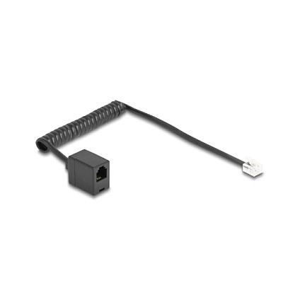 Telefonski spiralni kabel DELOCK 90230 (RJ11 M na RJ11 Ž, 1 m)-1
