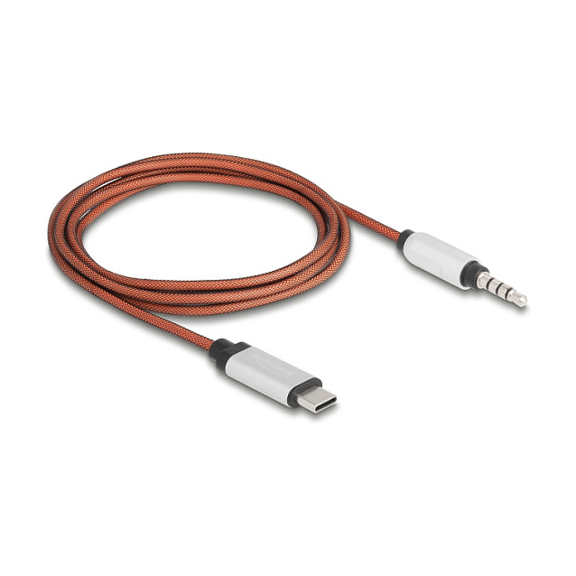 Audio kabel DELOCK USB-C na 3.5mm 4-pinski AUX (1.2m, DAC)