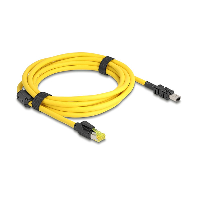 Mrežni kabel DELOCK Mini I/O 8 Pin D-Form Type 2 na RJ45 (Cat.6, 3 m, žuti)