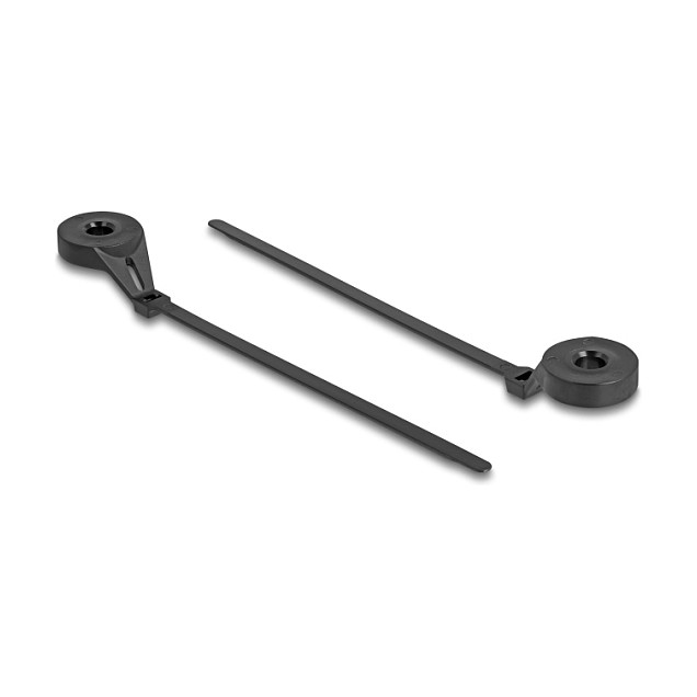 Vezice za kabele DELOCK 180x6mm s rupom za montažu (100 kom, crne)-1