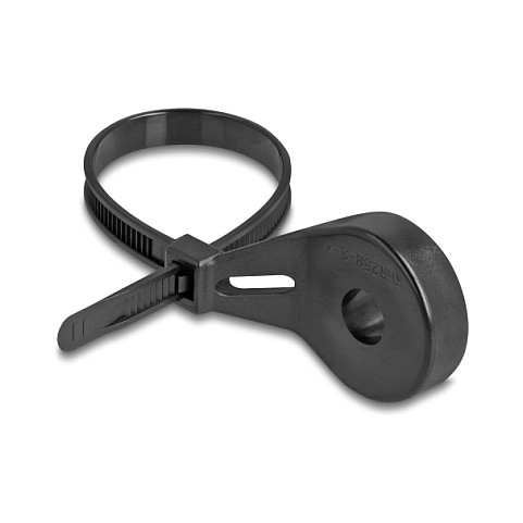 Vezice za kabele DELOCK 180x6mm s rupom za montažu (100 kom, crne)-2