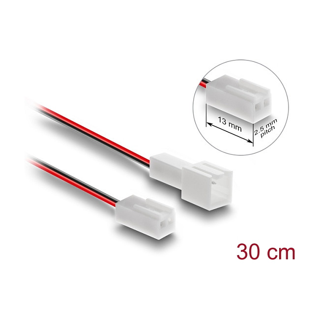 Produžni kabel za ventilator DELOCK 2-pinski (M/Ž), 30 cm-1