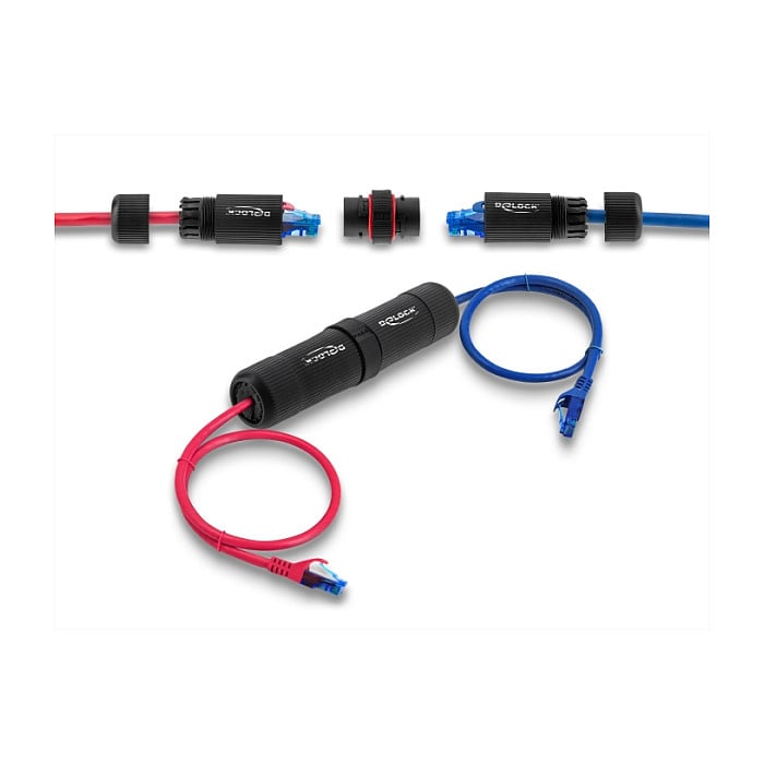 Spojnica za mrežni kabel DELOCK 90780 (RJ45 na RJ45, Cat.6, IP68, M16 navoj)