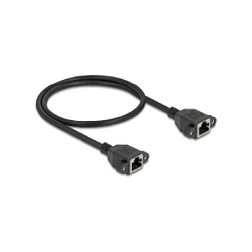 Mrežni produžni kabel DELOCK 90783 (Cat.6A, S/FTP, RJ45 M/Ž, 0.5m, plosnati)-0