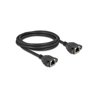 Mrežni produžni kabel DELOCK Cat.6A S/FTP (RJ45 ženski na RJ45 ženski, 2 m, plosnati)-0