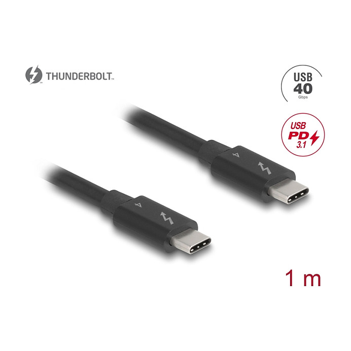 Kabel DELOCK Thunderbolt 4 (40 Gbps, PD 3.1 240W, 1m)-1