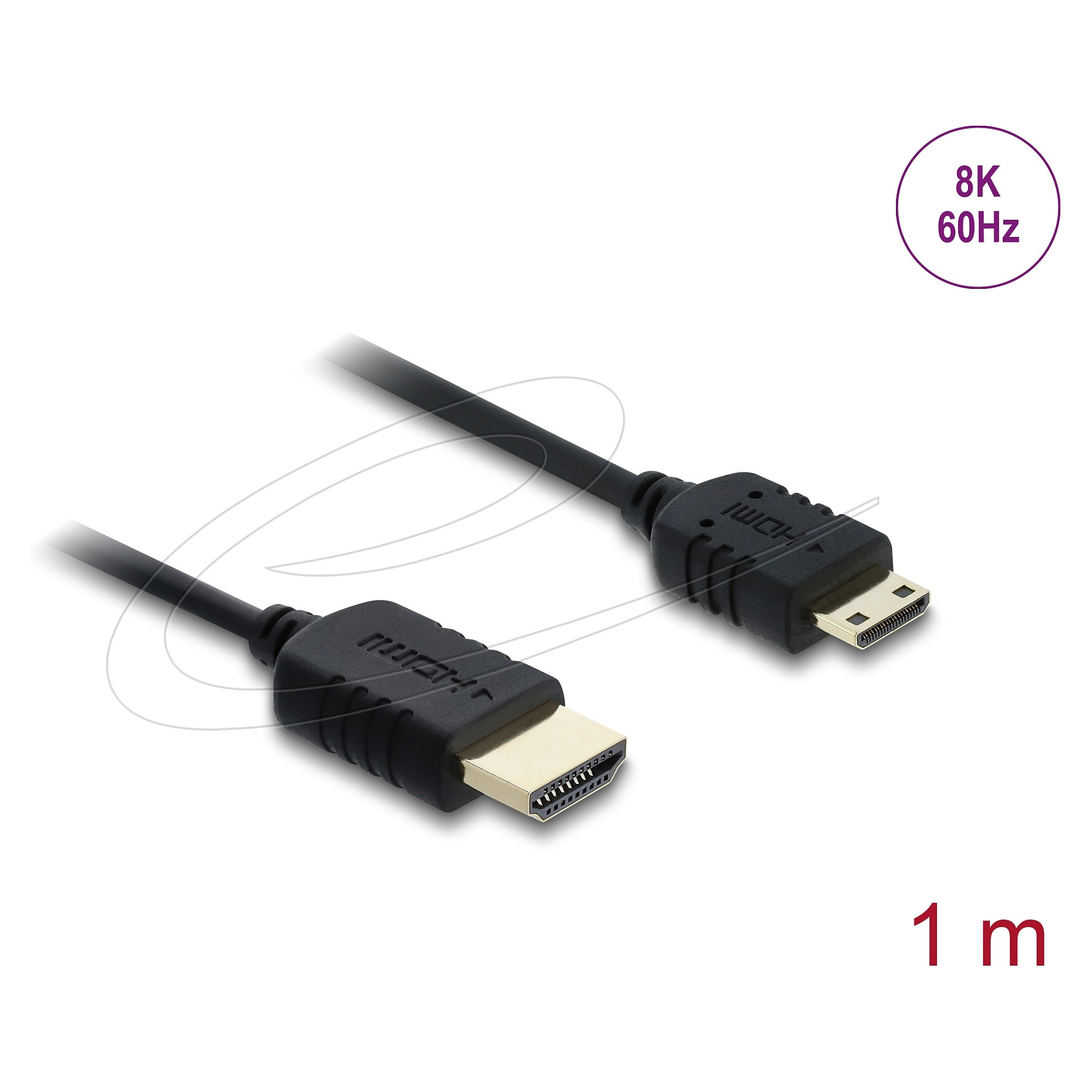 HDMI kabel DELOCK 81684 (HDMI na Mini HDMI, 8K 60Hz, 1m, koaksijalni)-1
