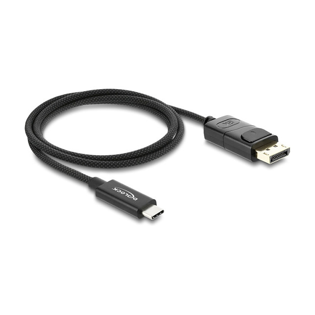 USB-C na DisplayPort kabel DELOCK 81701 (1m, 4K 60Hz, DP Alt Mode, pleteni)-0