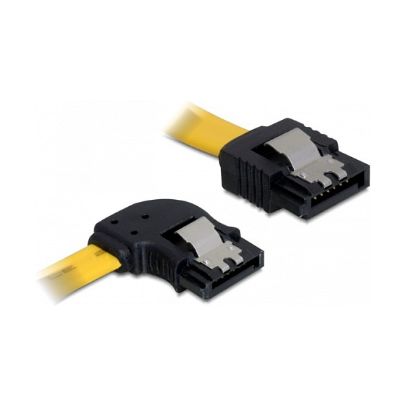 SATA kabel DELOCK 3 Gb/s 30 cm (ravni na lijevi kutni konektor) žuti-0