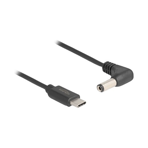 USB-C kabel za napajanje DELOCK na DC 5.5 x 2.1 mm (kutni, 1.5 m, 20V/3A)