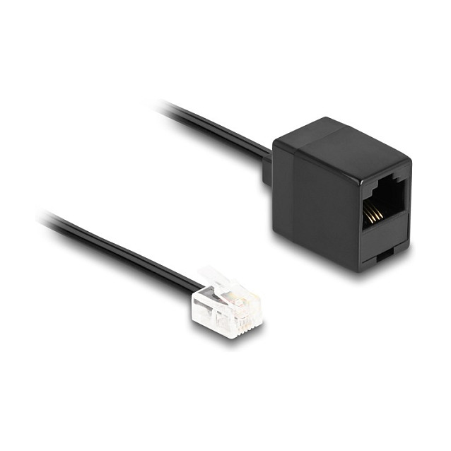 Telefonski kabel adapter DELOCK RJ11 na RJ45 (1 m, crni)