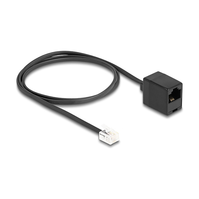 Telefonski kabel adapter DELOCK RJ11 na RJ45 (1 m, crni)-1