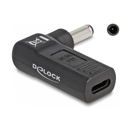Adapter DELOCK 60007 (USB-C na Dell 4.5x3.0mm, 90°, do 65W)-0