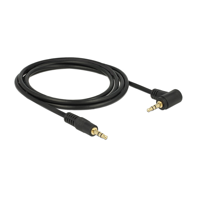 Audio kabel DELOCK 3.5mm stereo, muški na kutni muški, 2m-1