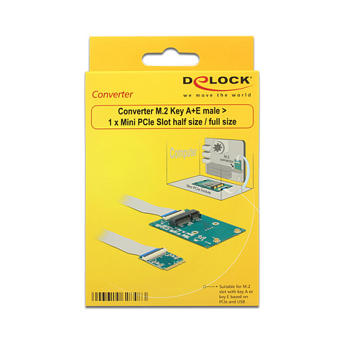 Adapter DELOCK 62848 M.2 Key A+E na Mini PCIe (fleksibilni kabel 15 cm)-2