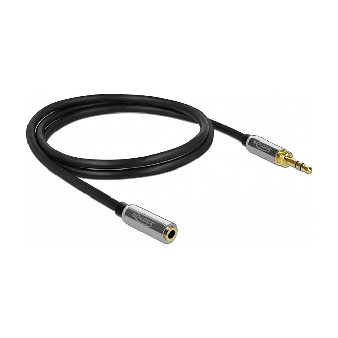 Audio produžni kabel DELOCK 3.5mm na 3.5mm (3-pinski, s 6.35mm adapterom, 3m)