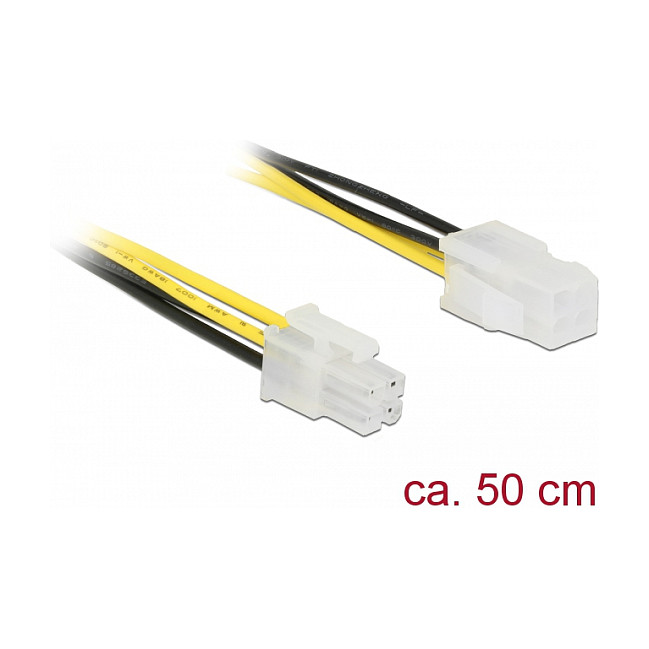 Produžni kabel za napajanje DELOCK P4 4-pin (M) na P4 4-pin (Ž), 50 cm-1