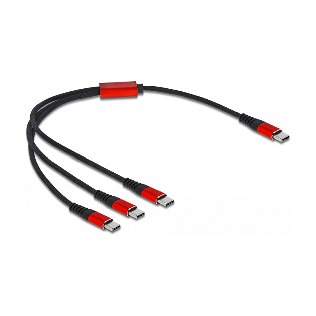 USB kabel za punjenje DELOCK 3-u-1 USB-C na 3x USB-C (30 cm, 3A)