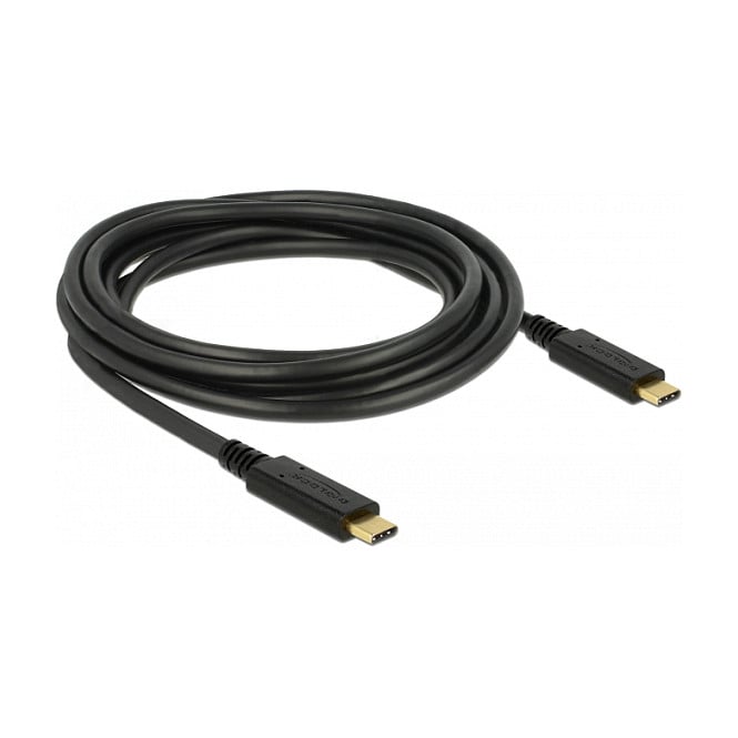 USB-C kabel DELOCK 83325 (3 m, USB 2.0, PD 5A 100W, E-Marker)
