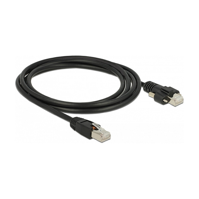 Mrežni kabel DELOCK 85668 GigE Camera (RJ45 na RJ45 s vijcima, Cat.6 S/FTP, 2 m)-0