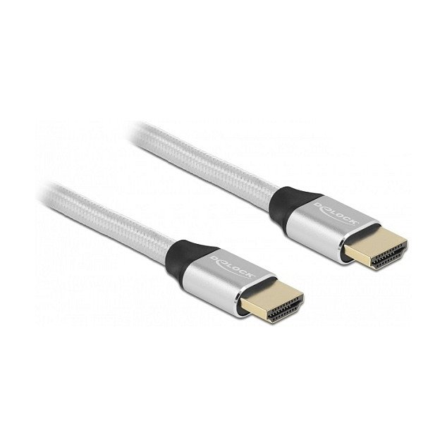 HDMI kabel DELOCK Ultra High Speed 1m (8K 60Hz, 48 Gbps, certificiran) srebrni-0