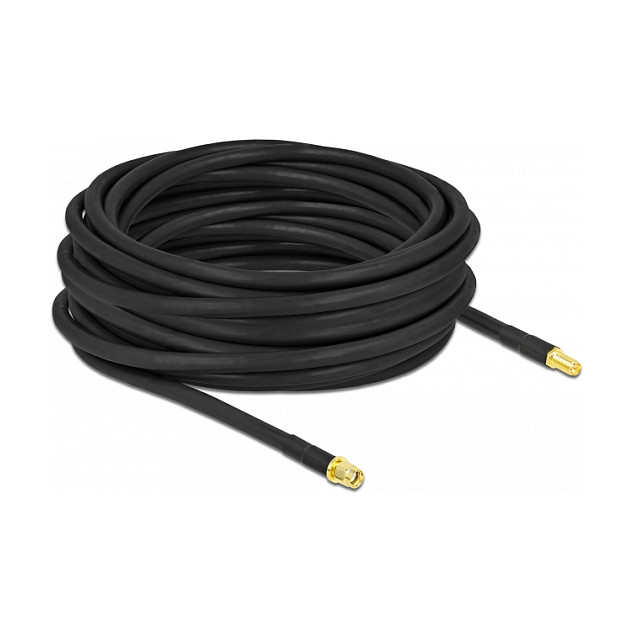 Antenski kabel DELOCK RP-SMA (M) na RP-SMA (Ž) 10m (LMR/CFD300, Low Loss)