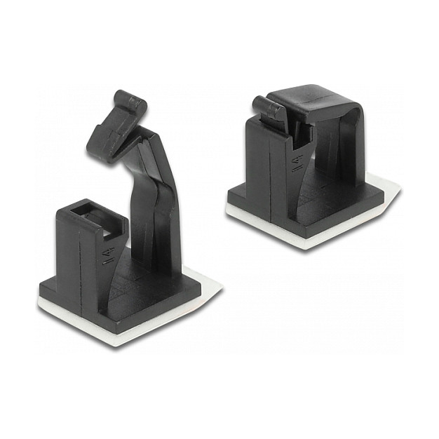 Držač kabela DELOCK 60247 samoljepljivi s kopčom (za kabele do 8.3 mm, 10 kom, crni)-1