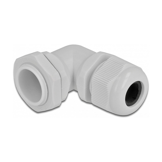 Kabelska uvodnica DELOCK PG16 90° kutna siva (IP54, 10-14 mm)-0