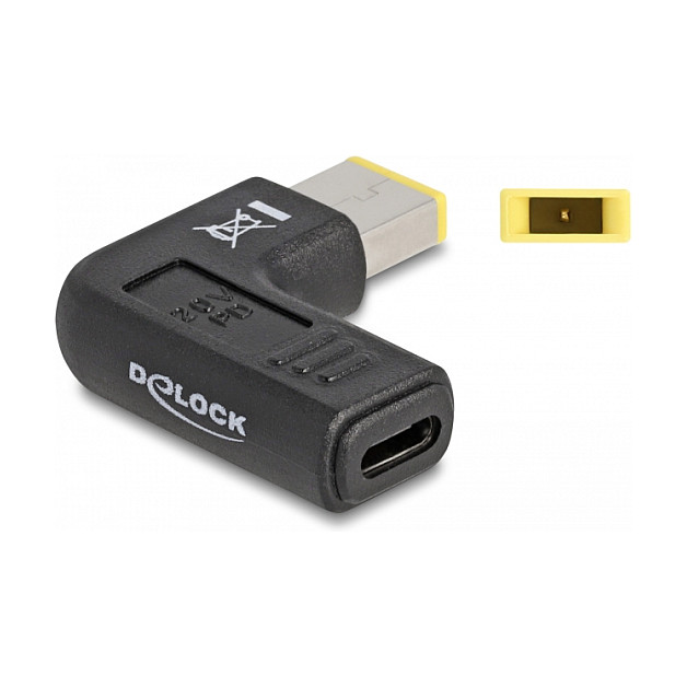 Adapter za punjač DELOCK 60003 USB-C na Lenovo 11.0 x 4.5 mm (90° kutni, do 60W)-0