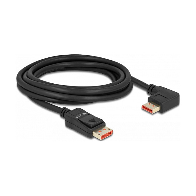 DisplayPort kabel DELOCK 87048 (8K 60Hz, DP 1.4, 90° kutni konektor, 3m)-1