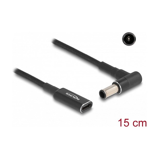 Adapter kabel DELOCK USB-C na Sony 6.0 x 4.3 mm (100W, 15 cm, 90° kutni)-2