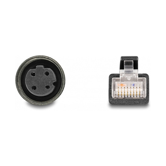 Adapter kabel DELOCK M12 D-kodirani 4-pinski na RJ45 0.5m (Cat.5e, S/FTP, IP67)-2