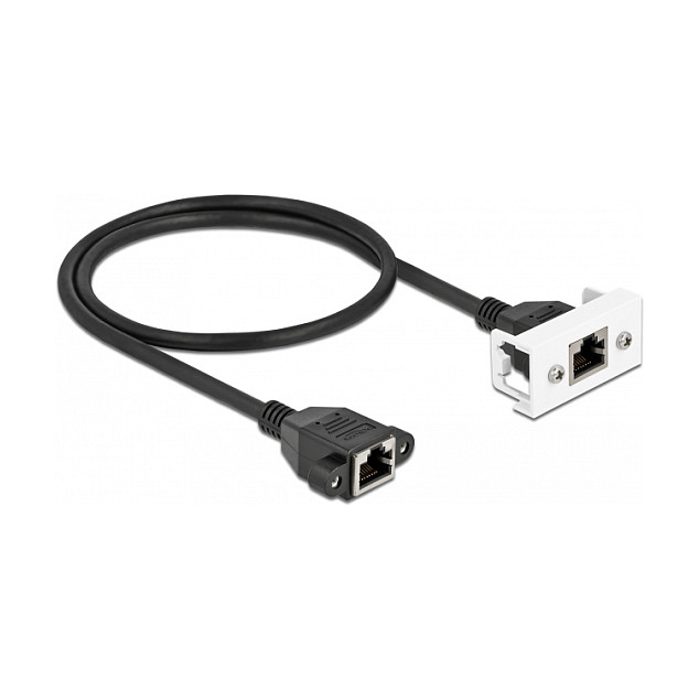 Mrežni produžni kabel DELOCK Easy 45 Modul Cat.6A S/FTP 50 cm (RJ45 na RJ45, LSZH)-0