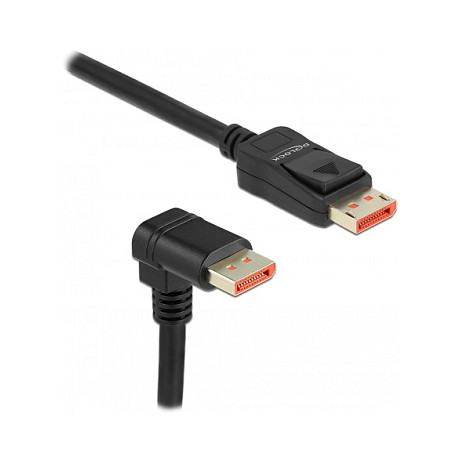 DisplayPort kabel DELOCK 87052 (8K 60Hz, DP 1.4, 90° kutni konektor, 3 m)-0