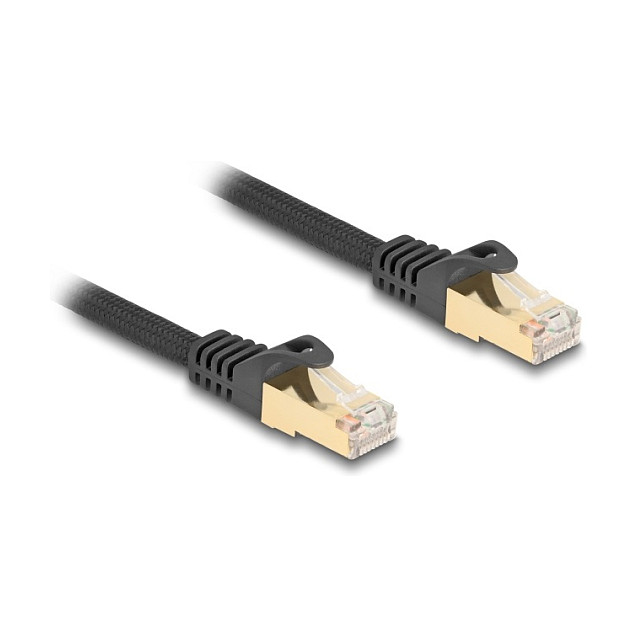 Mrežni kabel DELOCK Cat.6A S/FTP 3m crni (pleteni)-0