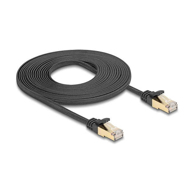 Mrežni kabel DELOCK RJ45 Flat Cat.6A U/FTP (5m, pleteni oplet, bakar)-1