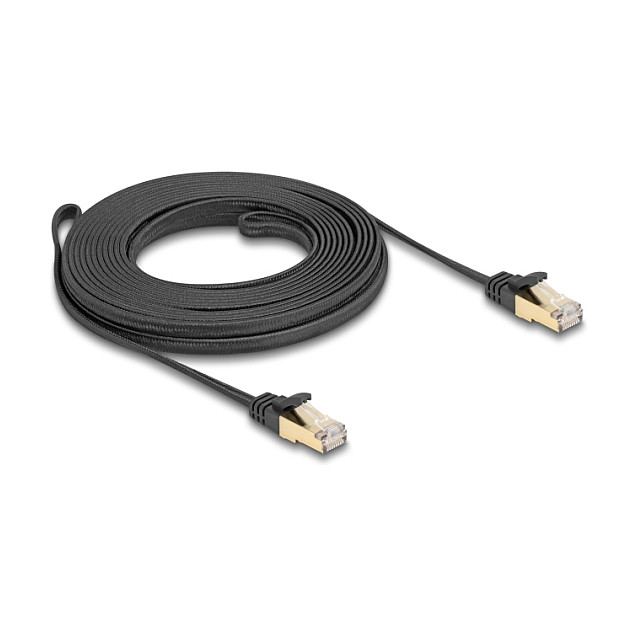 Mrežni kabel DELOCK 80329 Cat.6A U/FTP Flat 7.5m crni (pleteni)-2