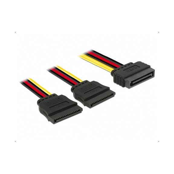 SATA Power Y-kabel DELOCK 60174 (15-pin muški na 2x SATA HDD ženski, 15 cm)-0