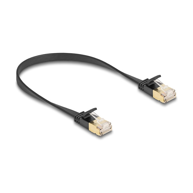 Mrežni kabel DELOCK RJ45 Cat.6A U/FTP 0.3m (plosnati, robusni konektor)