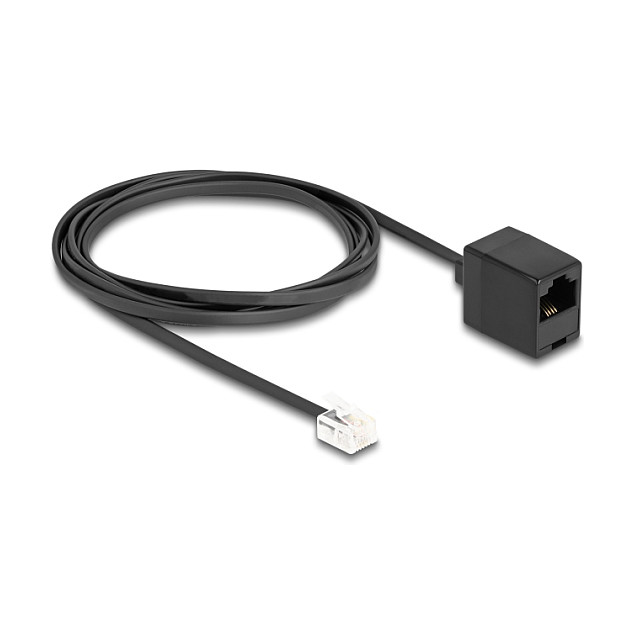 Telefonski adapter DELOCK RJ11 muški na RJ45 ženski, 2 m, crni-1