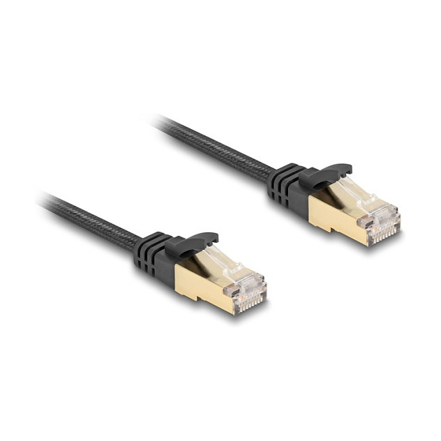 Mrežni kabel DELOCK Cat.6A U/FTP Flat 10m (pleteni oplet, RJ45)-0