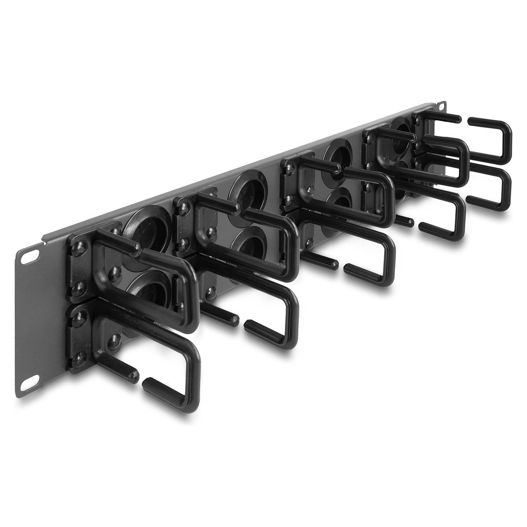 Panel za upravljanje kabelima DELOCK 19" 2U (8 gumenih uvodnica, 10 nosača) 66746-0