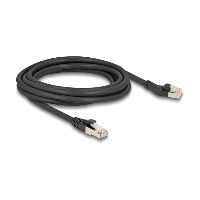 Mrežni kabel DELOCK Cat.8.1 S/FTP (RJ45 lijevo kutni 45°, 40 Gbps, 3 m) crni-0