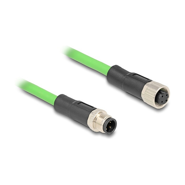 Mrežni kabel DELOCK M12 D-kodirani 4-pinski (M/Ž) 5m (PUR, IP67)-2