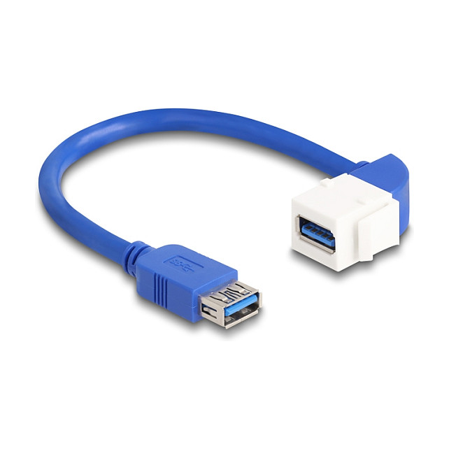 Keystone modul DELOCK 86964 (USB-A 5 Gbps ženski na USB-A ženski 90°, 20 cm)